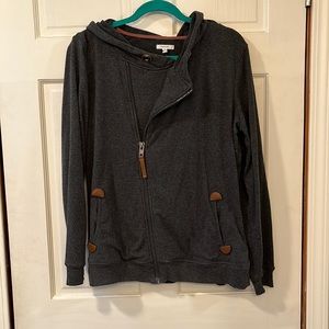 Maurices Dark Gray Zipup Hoodie